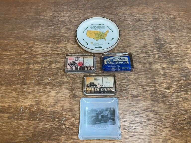 (5) Trucking Ashtrays, Paperweights image