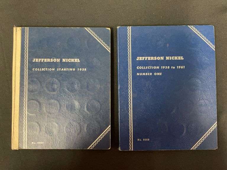 Jefferson Nickel Blue Book Collections 2 Books Starting 1938 image