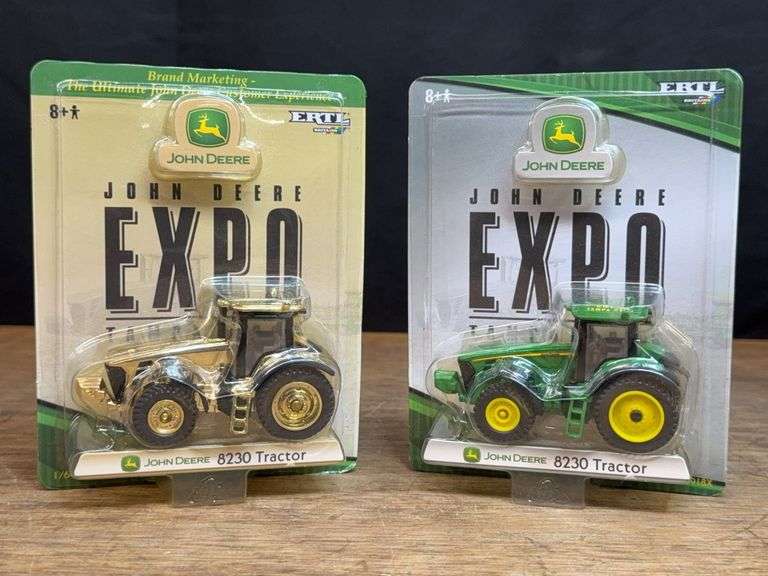 (2) 1/64 John Deere 8230 2006 Expo NIB Ertl image
