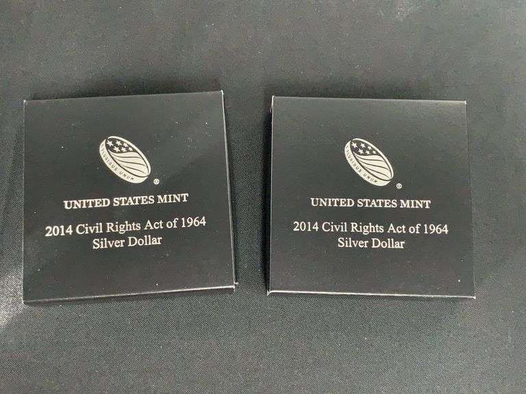 US Mint Silver Dollar 2014 Civil Rights Acts of 1964 image