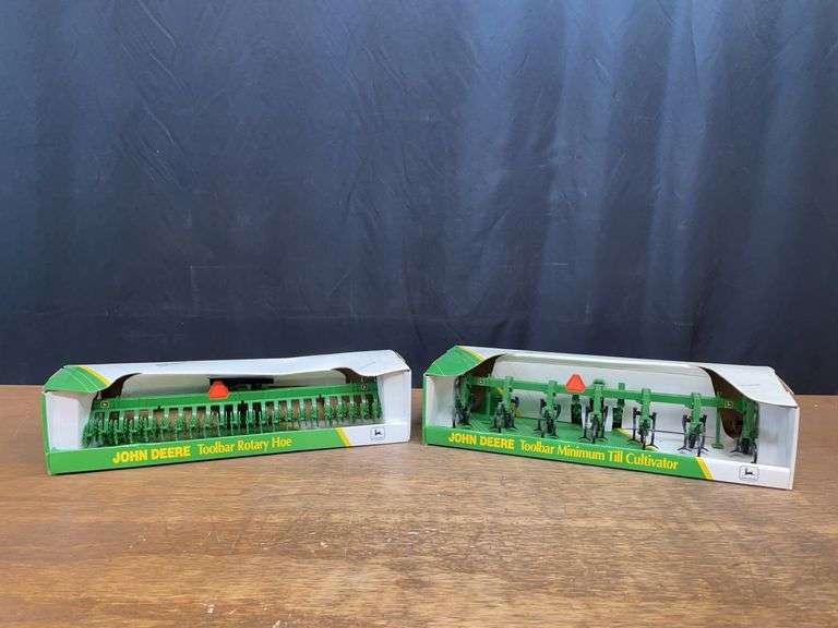 (2) 1/16 John Deere Cultivator + Rotary Hoe NIB Ertl image