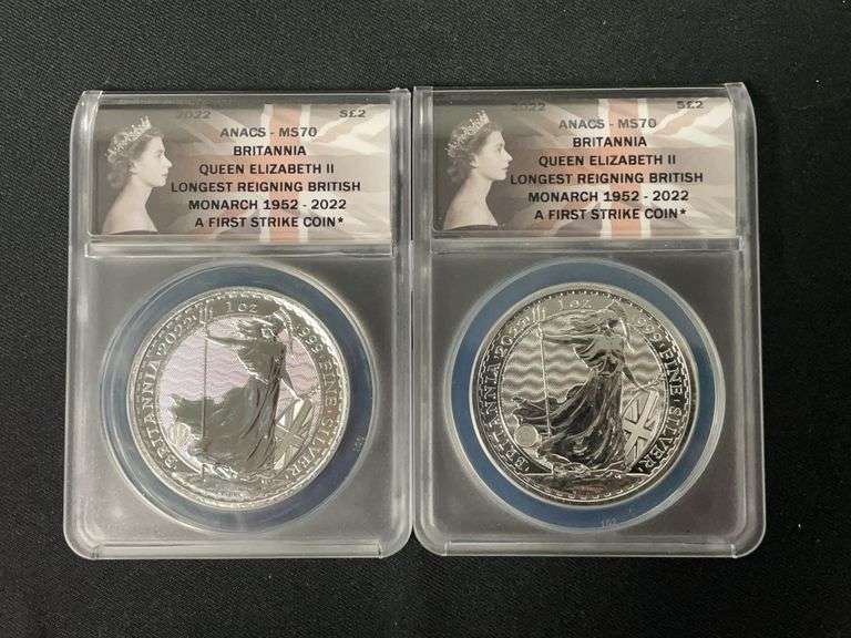 Britannia QE II First Strike Coins 1 Oz/.999 Fine Silver image