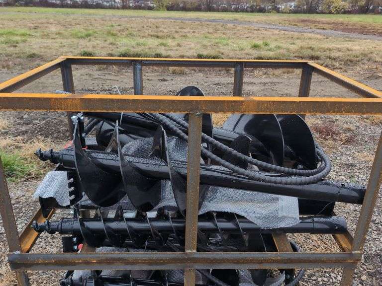 (1) Mower King SSECAG-Y - Skid Steer Auger Set - 3 pc. 6", 12", and 14" image