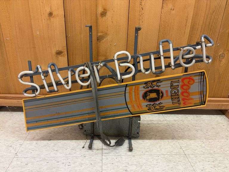 Coors Light Silver Bullet Neon Sign image