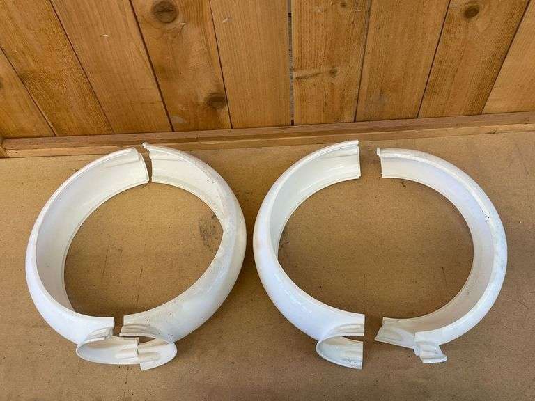 (4) Plastic Gas Globe Frame Halves image