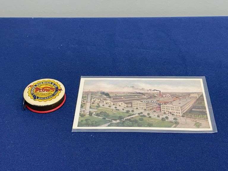 (2) David Bradley Plows Postcard + Tape Measure image