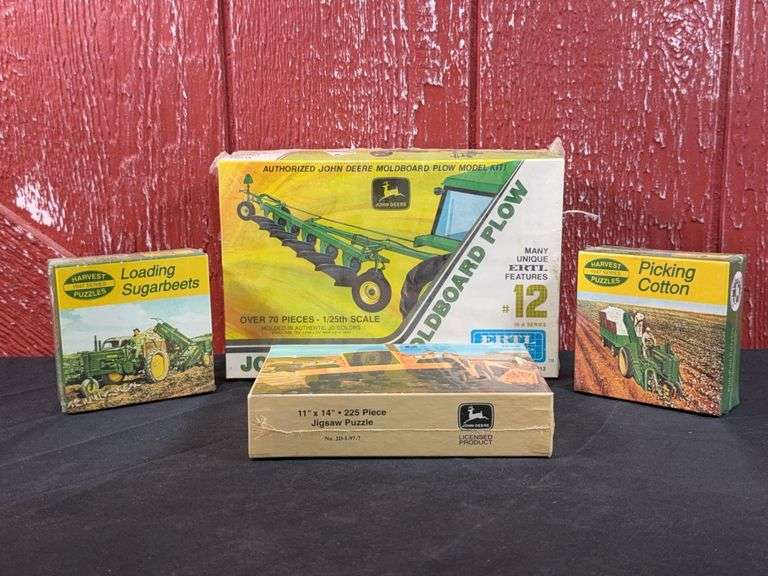 (4) John Deere Puzzles + Plow Model Kit image