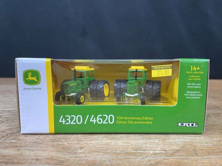 1/64 John Deere 4320 + 4620 50th Anniversary Set NIB Ertl image