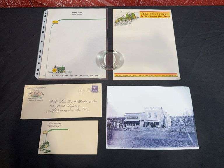 (5) John Deere Letterheads, Envelopes, Photo image