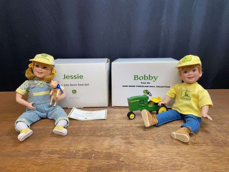 (2) John Deere Dolls NIB Danbury Mint image