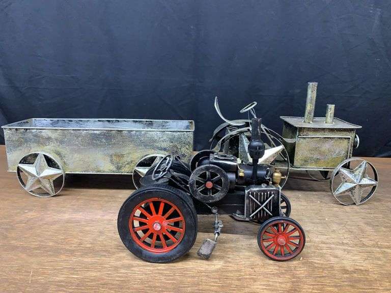 (2) Tin Tractor Decorations image