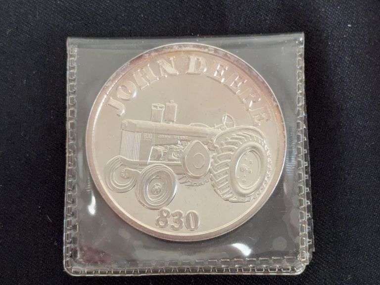 John Deere 830 1 Troy Oz. .999 Fine Silver Coin image