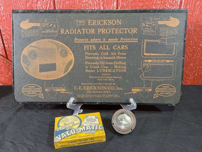 (3) Radiator Protector, Chevrolet Oil Gauge, Vacu-Matic image