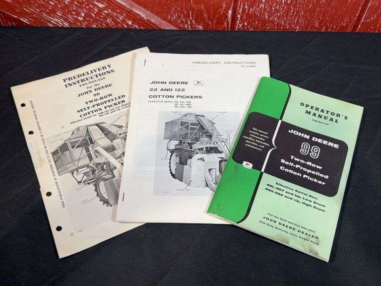 (3) John Deere Cotton Picker Manuals image