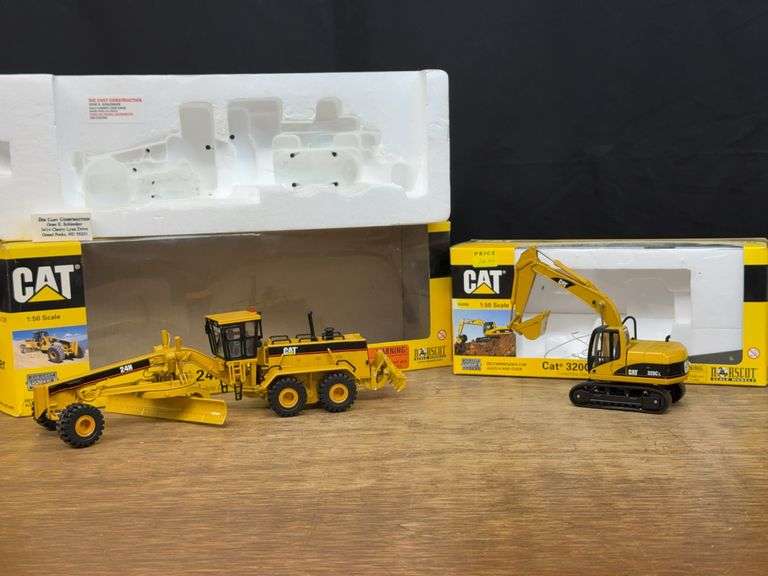 (2) 1/50 Caterpillar 24H Grader + 320C L Excavator Norscot image