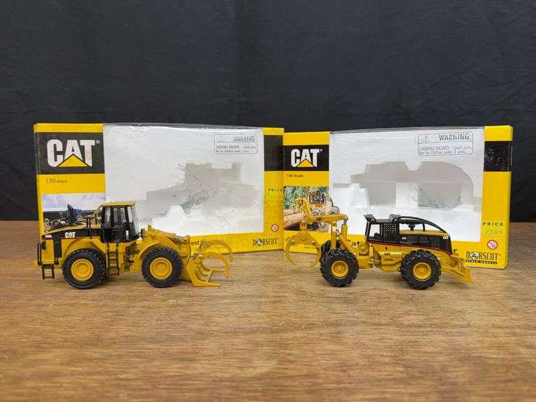 (2) 1/50 Caterpillar 980G + 545 Skider NIB Norscot image