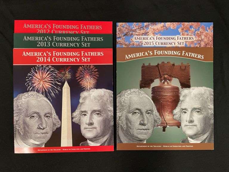 Department of the Treasury Bureau of Engraving and Printing Americas Founding Fathers Currency Set image
