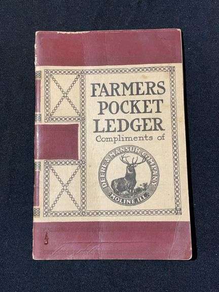 1911 Deere & Mansur Farmers Pocket Ledger image