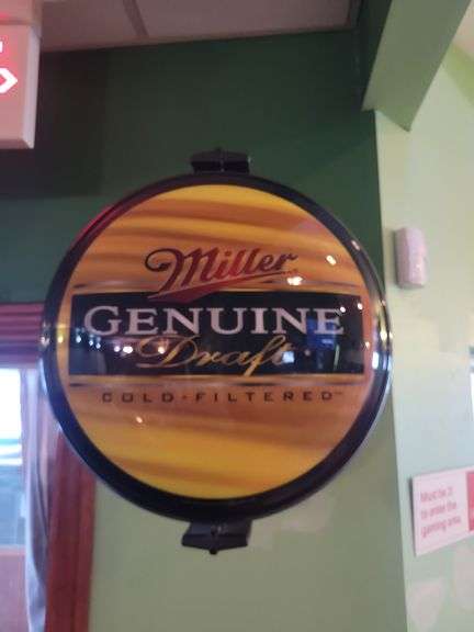 21" x 19" MGD  Rotating Sign. *(Working condition Unknown)* image