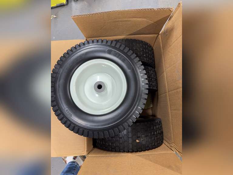 (6) New, Pneumatic Tires on Wheels image