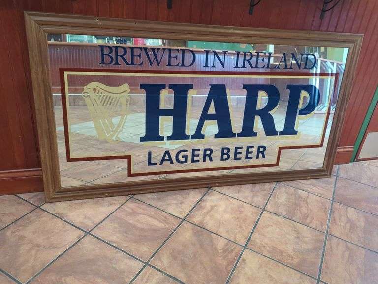 60" W x 33" T... Harp Mirror Sign image