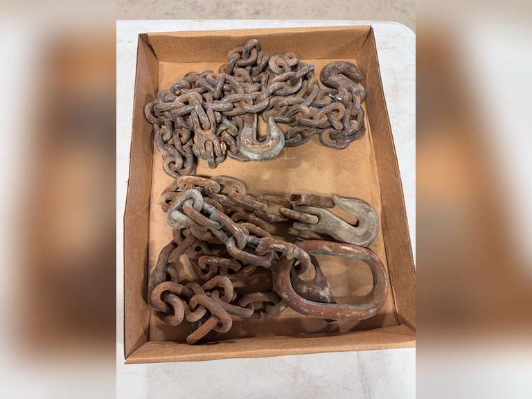 8’ 5/16 Chain with Hooks & 5’ 3/8 Safety Chain  with Locking Hook and Ring image