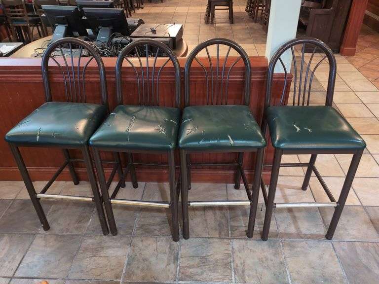 (4) High Chairs - Cushioned - 42" Tall image
