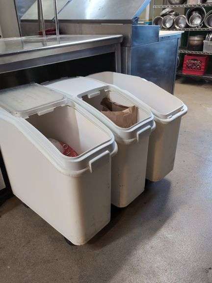 (3) Large Heavy Duty Dry Good Containers image