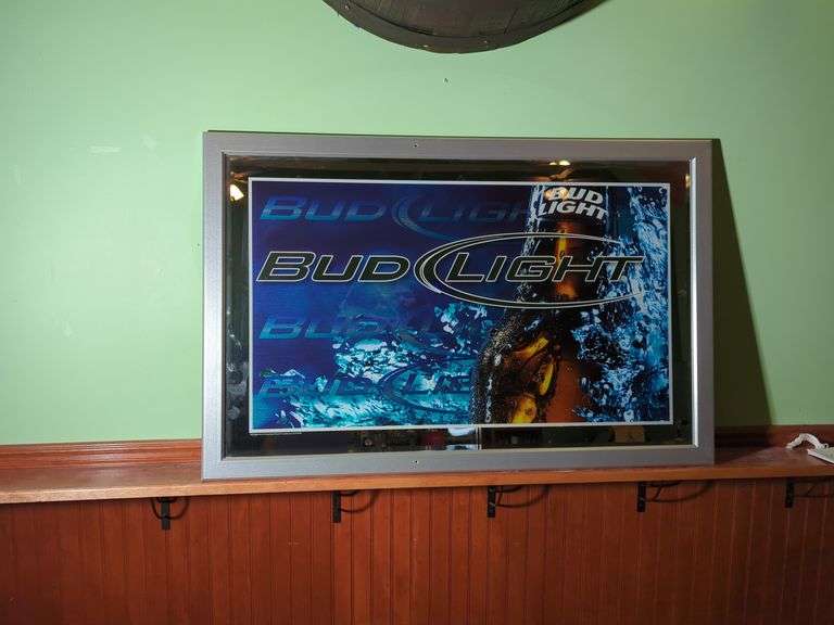 48" W x 30" T... Bud Lite Mirror image