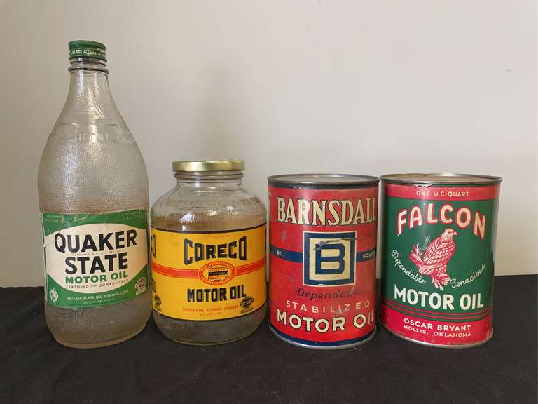 (4) Oil Cans + Bottles image