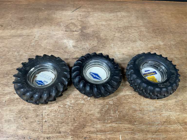 (3) Good Year Tractor Tire Ashtrays image