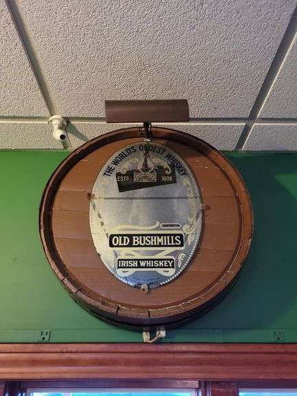21" Old Bushmills Barrel Sign image