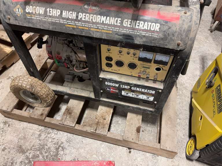 8000 Watt 13hp Generator. Missing Key. image