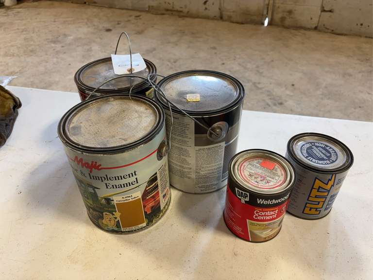 Aluminum paint, Cat and IH Yellow paint metal polish. image