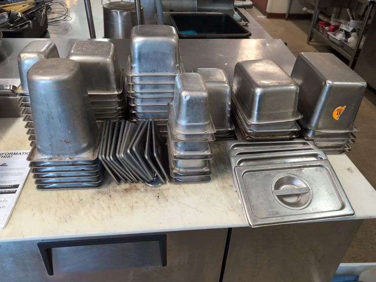 Stainless Steel Pans - Assorted Sizes with some lids image