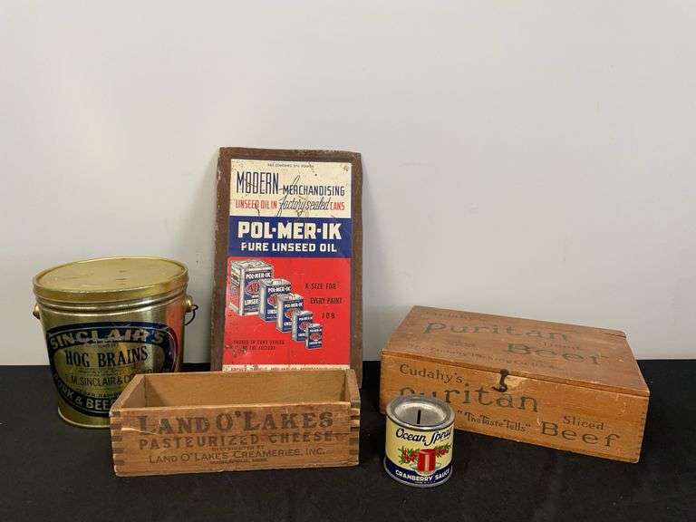 (5) Sign, Boxes, Cans image