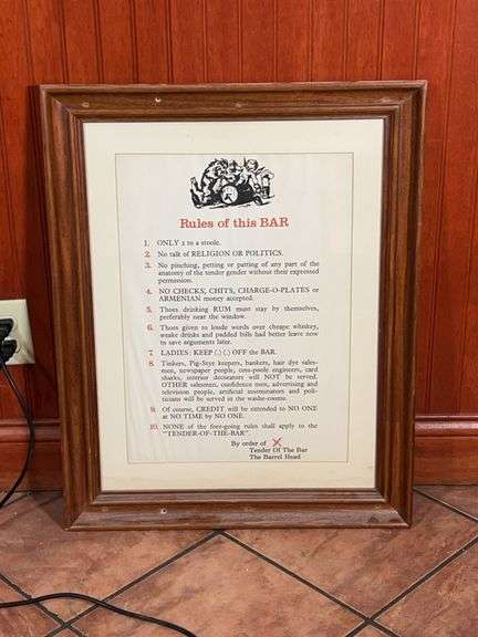 RULES OF THIS BAR image