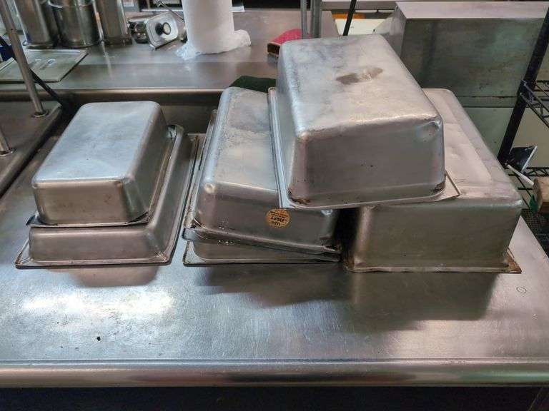 (7) Stainless Pans - Assorted Sizes image