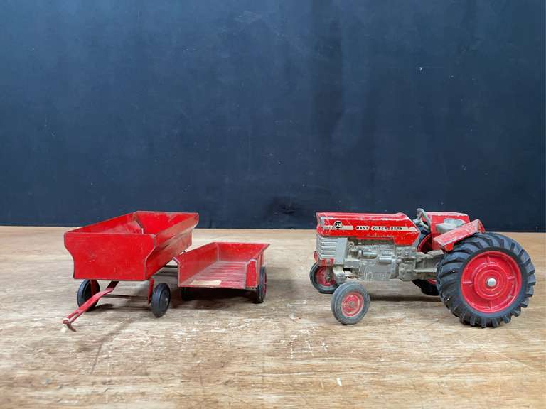 (3) MF 175, Wagon, Spreader Ertl image