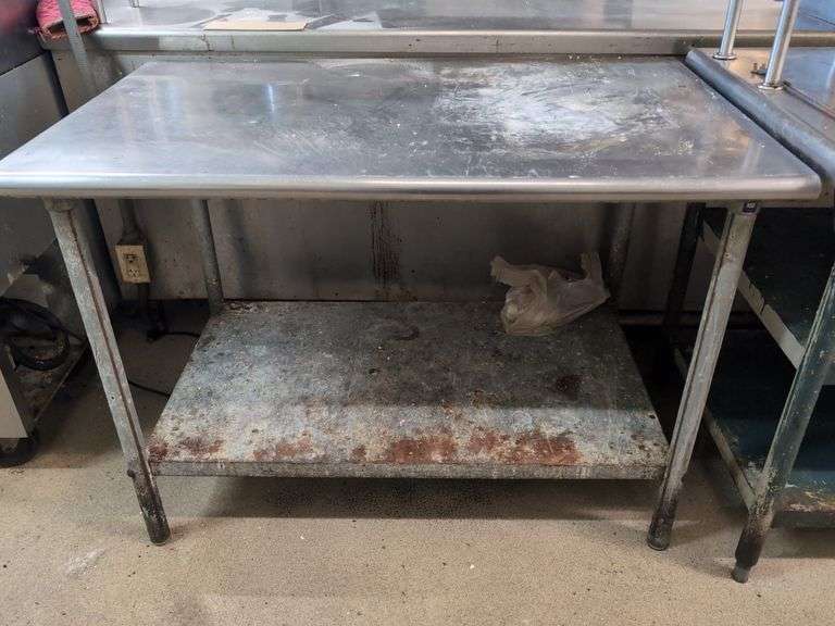 Stainless Steel Prep Table - 48" x 34" x 30" image