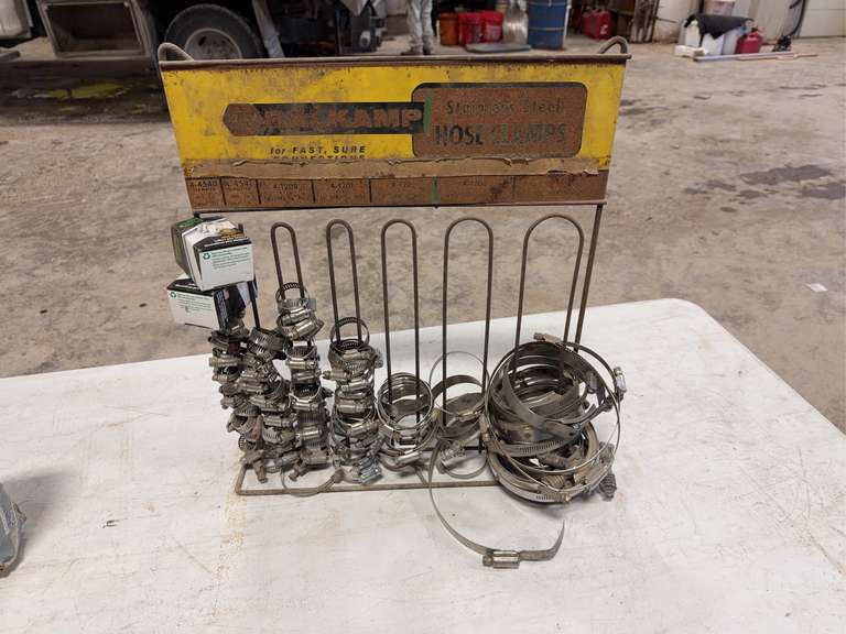 Assorted Hose Clamps on a Stand image