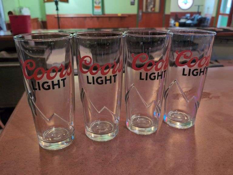 (4) Coors Light Tall Bar Glasses image