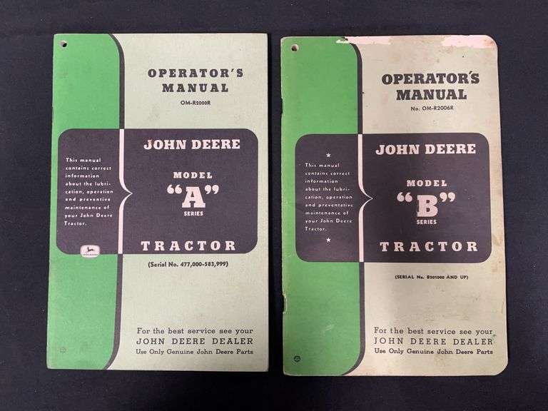 (2) John Deere A + B Manuals image