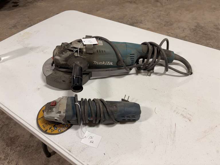 7" Makita 110 Grinder and 4" Bosch Grinder image