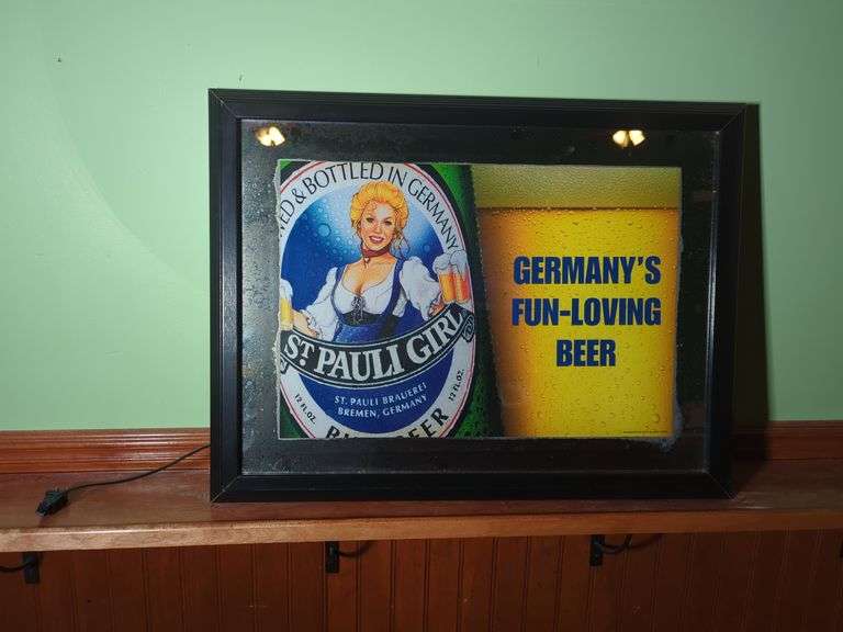 26" W x  20" T.....St. Pauli Girl Light Up Sign image