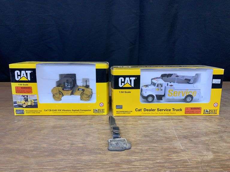 (3) 1/50 Caterpillar Compactor, Truck + Watch Fob image