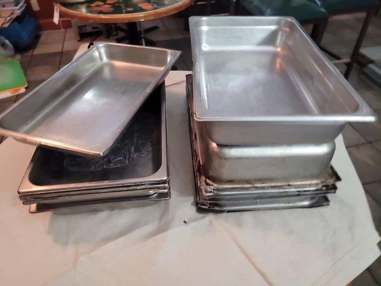 21" Stainless Roasting Pans Lot image
