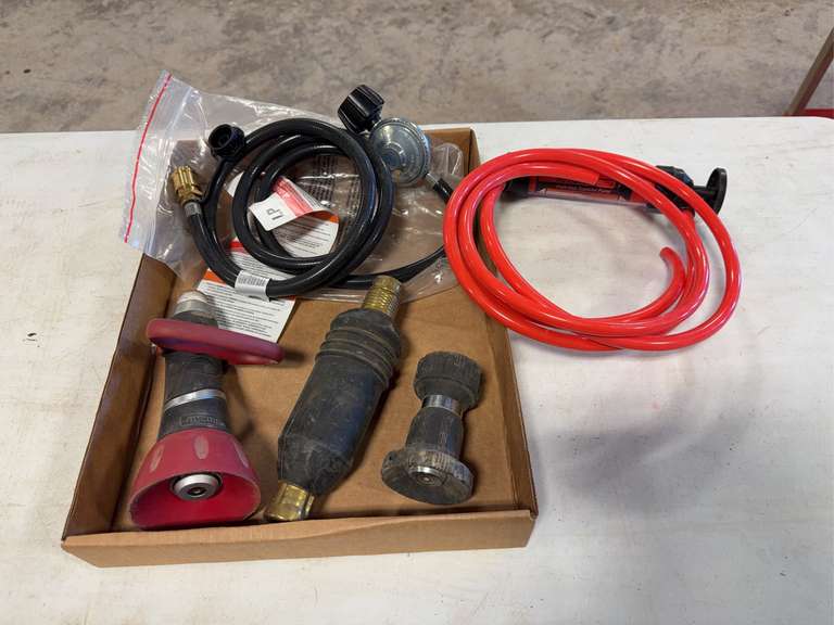 LP Gas Tube, Manual Transfer Pump, & Assorted Nozzles image