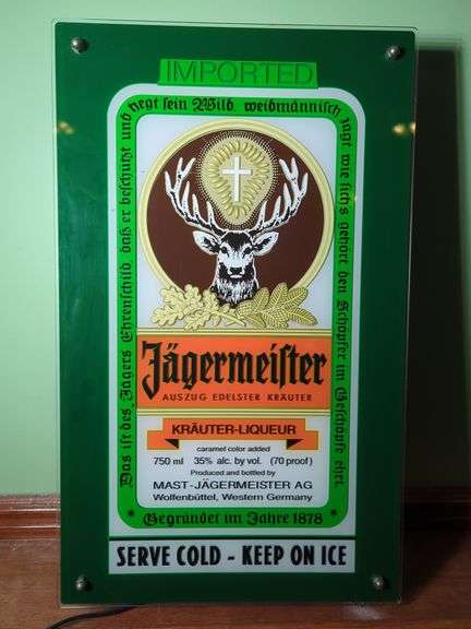 14" W x 23" T... Jagermeister Light Up Sign image