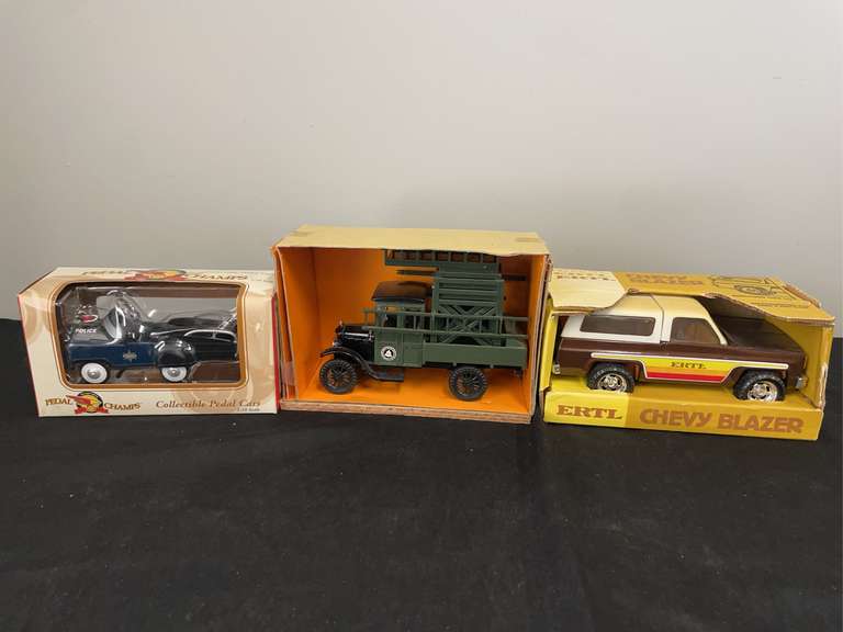 (3) Trucks and Car image